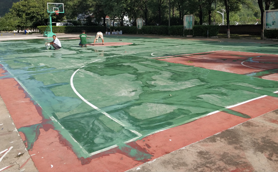 硅pu籃球場(chǎng)面層修補(bǔ)